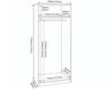 DAKOTA 2 DOOR WARDROBE - WHITE