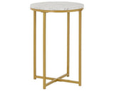 DALLAS SIDE TABLE - MARBLE/GOLD EFFECT