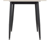 FENTON DINING SET (X4 CHAIRS) - WHITE/DARK GREY SUEDE FABRIC
