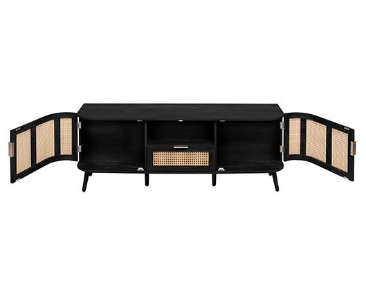 Noah 2 Door 1 Drawer TV Unit - Black