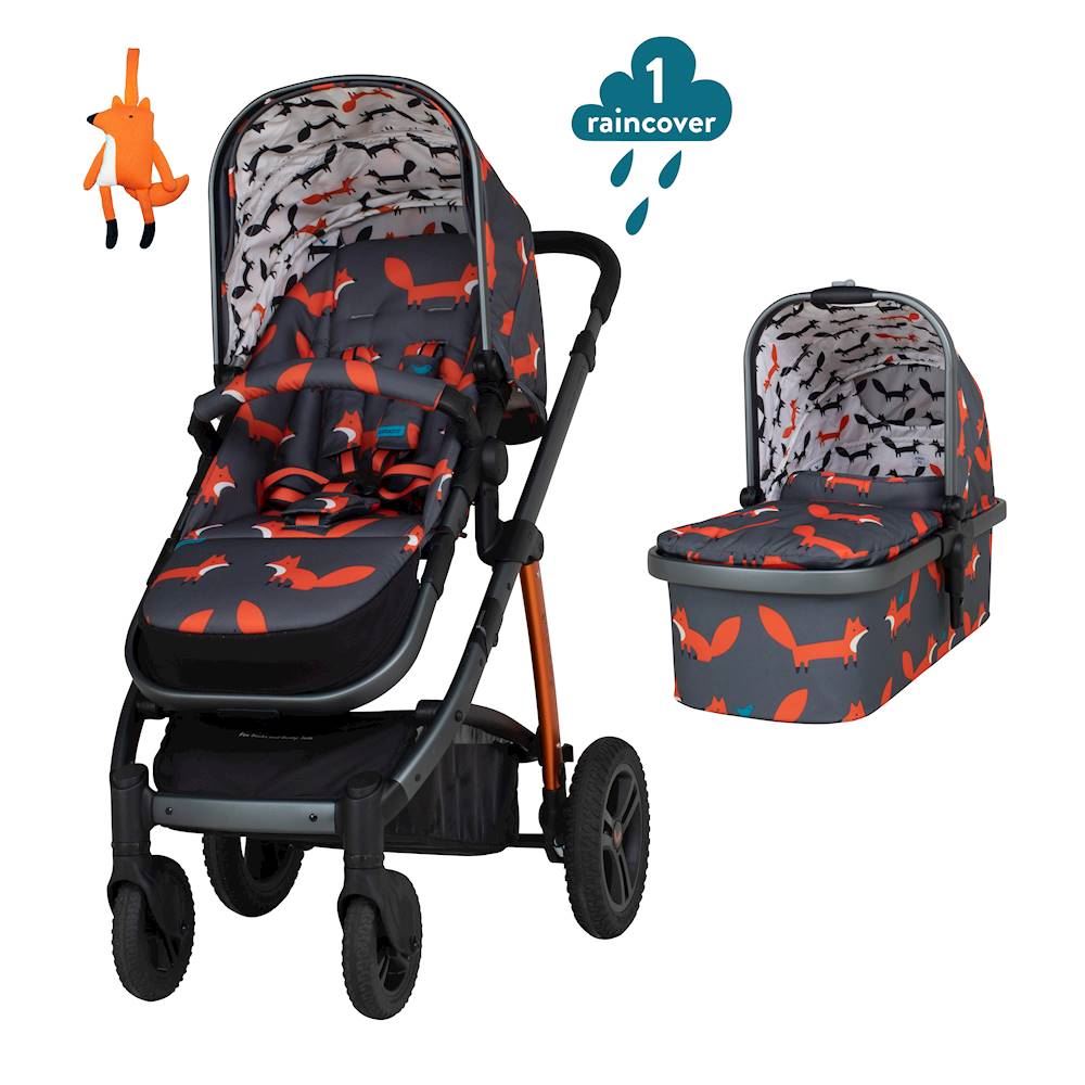 Wow 2 Pram and Pushchair Charcoal Mister Fox