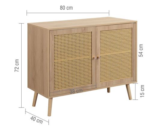 Croxley Rattan 2 Door Sideboard - Oak