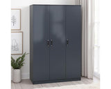 DAKOTA 3 DOOR WARDROBE - DARK GREY