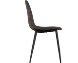 MODENA & ATHENS DINING SET (X4 CHAIRS) - CREAM/BROWN FAUX LEATHER