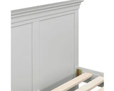 BORDEAUX 4'6" HIGH END BED - PEBBLE GREY