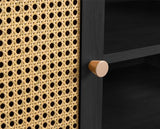 Croxley Rattan Small TV Unit - Black