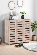 Euston 3 Door Shoe Cabinet - Sanremo Oak