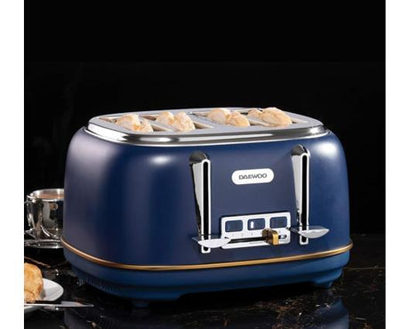 Daewoo Atoria Navy Blue 4 Slice Toaster