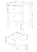 Como 2 Drawer Bedside Cabinet-White