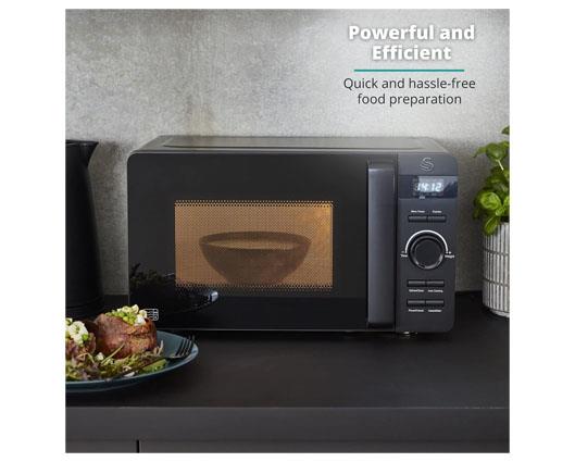 Swan Stealth Digital Microwave Black 20 Litre