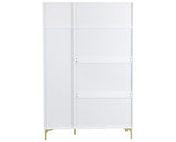 MIAMI 3 DOOR WARDROBE - WHITE/GOLD