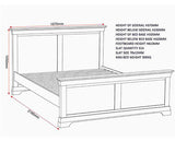 BORDEAUX 5' HIGH END BED - IVORY