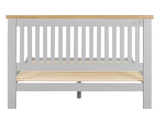 WINDSOR 5' LOW END BED - PEBBLE GREY/OAK