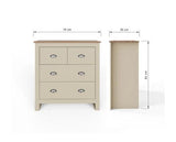 Lachlan 2+2 Drawer Chest- Cream