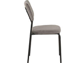 MARLOW & SHELDON DINING SET (X4 CHAIRS) - BLACK MARBLE/GREY VELVET FABRIC