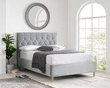 Luxton Double Ottoman Bed-Grey