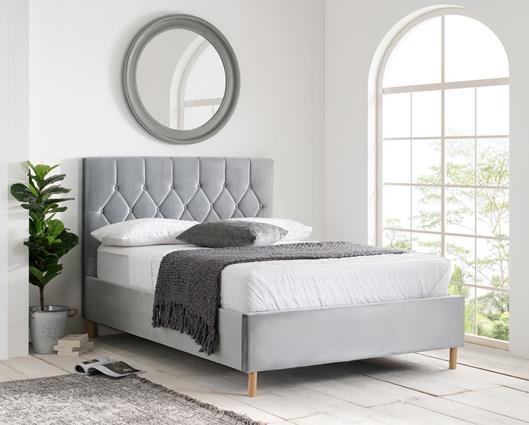Luxton Double Ottoman Bed-Grey