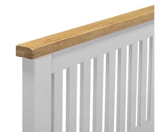 WINDSOR 5' LOW END BED - PEBBLE GREY/OAK
