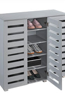 Euston 3 Door Shoe Cabinet - Light Grey