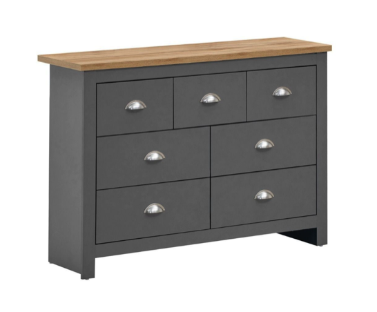 Lincoln 3 Piece Bedroom Set (2 Door Wardrobe, 3+4 Chest, 2 Drawer Bedside)
