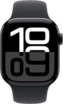 Apple Watch Series 10 GPS 42mm Jet Black Aluminium Case with Black Sport Band - M/L