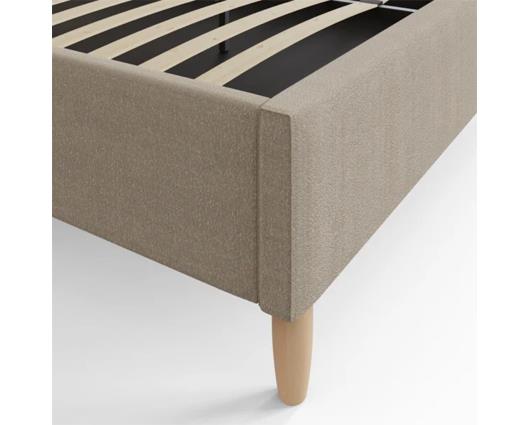 Florence Boucle Double Ottoman Bed - Natural Stone