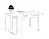 WINDSOR EXTENDING DINING TABLE - IVORY/OAK