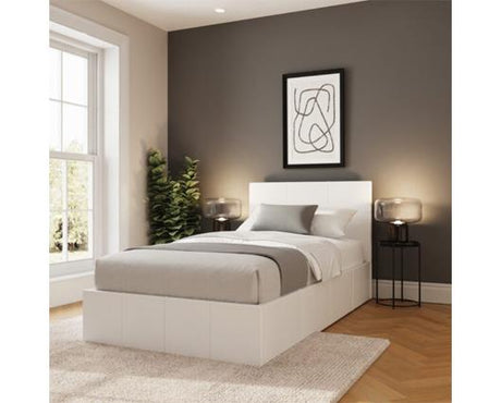 Sage Side Lift Single Ottoman- White