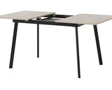 AVERY & LUKAS EXTENDING DINING SET (X4 CHAIRS) - CONCRETE/GREY VELVET