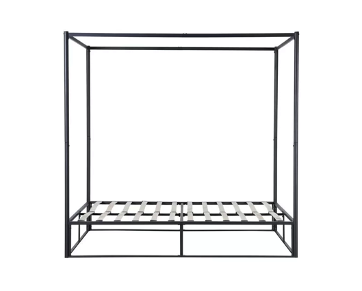 Farringdon Metal 4 Poster Small Double Bed - Black
