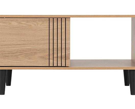 TESSA 1 DOOR COFFEE TABLE - NATURAL OAK EFFECT