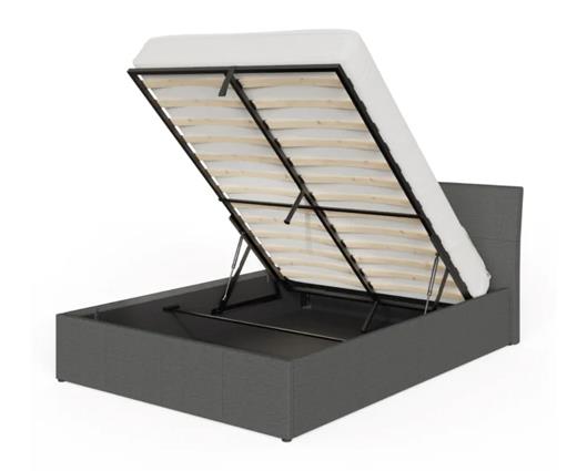 Axn King Ottoman-Grey Fabric Bed