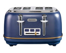 Daewoo Atoria Navy Blue 4 Slice Toaster