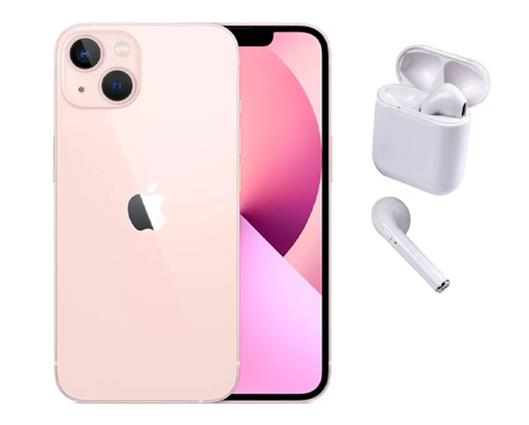 Refurbished Apple iPhone 13 128GB Pink with Wireless Headphones