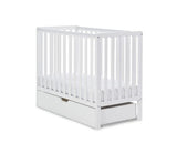Bantam Space Saver Cot, Under Drawer, Cot Top Changer & Fibre Mattress - White
