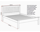 MONACO 4' LOW END BED - WHITE