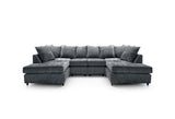 Heidi U-Shape Sofa - Dark Grey