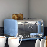Swan Retro 4 Slice Toaster Blue