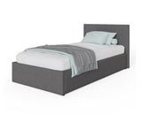 Serena Single Side Lift Ottoman Bed-Grey