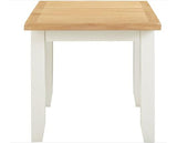 WINDSOR EXTENDING DINING TABLE - IVORY/OAK