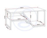 LEON 2 DRAWER COFFEE TABLE - MEDIUM OAK EFFECT