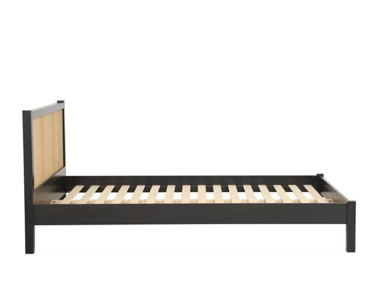 Catalina King Rattan Bed- Black