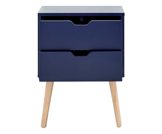 Nyborg 2 Drawer Bedsides (Pair)- Nightshadow Blue