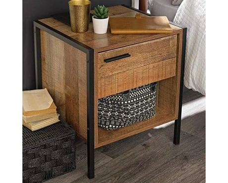 Harben 3 Piece Bedroom Set Distressed Oak Effect