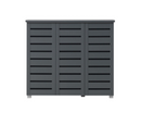 Tall 3 Door Shoe Cabinet-Dark Grey