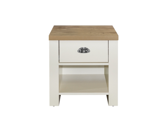 Harper 1 Drawer Lamp Table- Cream