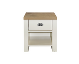 Harper 1 Drawer Lamp Table- Cream