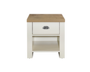 Harper 1 Drawer Lamp Table- Cream