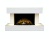 Alister Wall Mounted Fire Suite With Remote Control - White