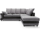 Dulcie Right Hand Facing Corner Sofa - Black & Charcoal